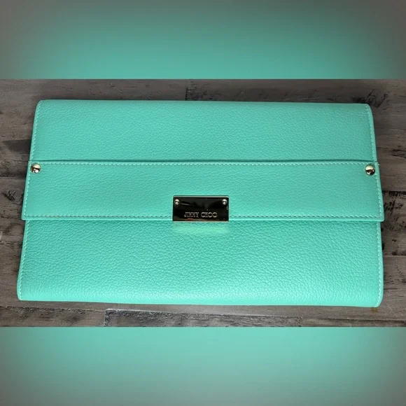 Jimmy Choo Aqua Leather Wallet, perfect condition/never worn. - Picture 1 of 10